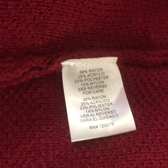Joseph A Red Textured Open Cardigan Size Medium - Picture 6 of 6